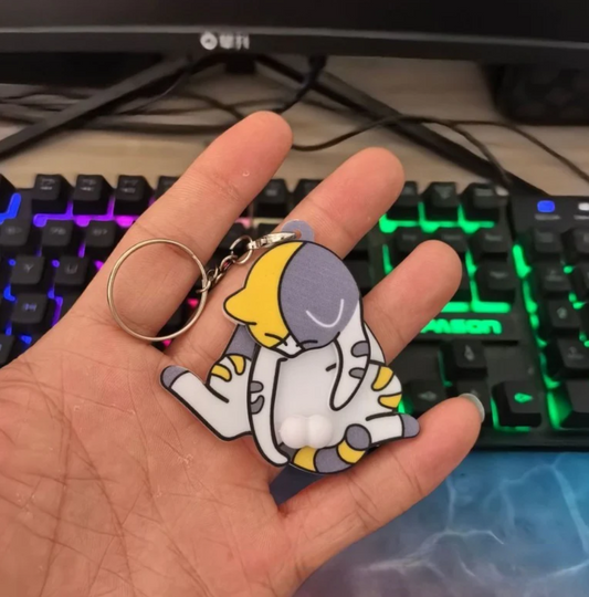 Funny Cat Keychain