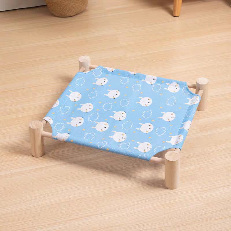 Wooden Cat Camp Bed for summer - Cute Pet Story