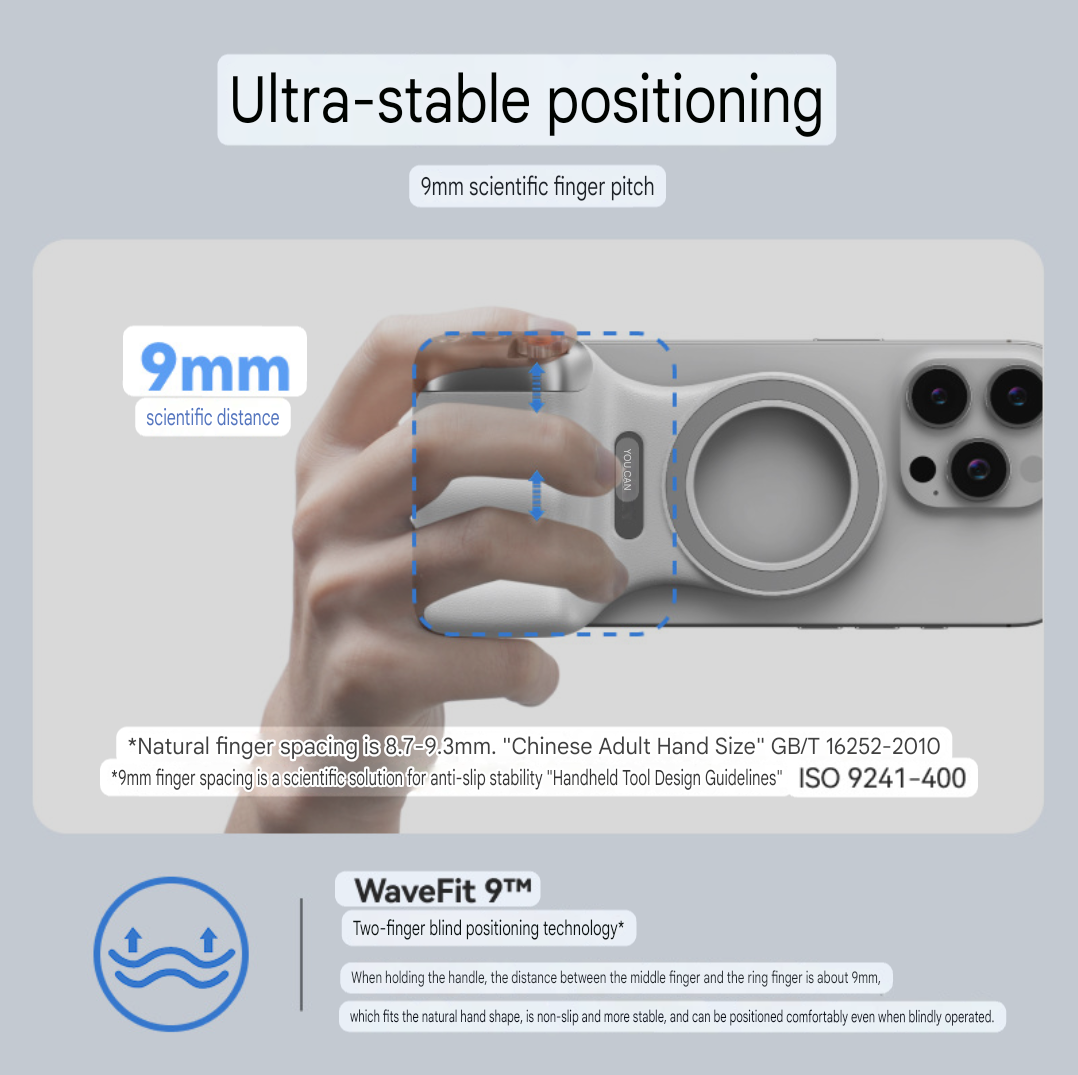 TELSIN Ergonomic Selfie Ring Light Grip – Perfect for iPhone Photography! 📸