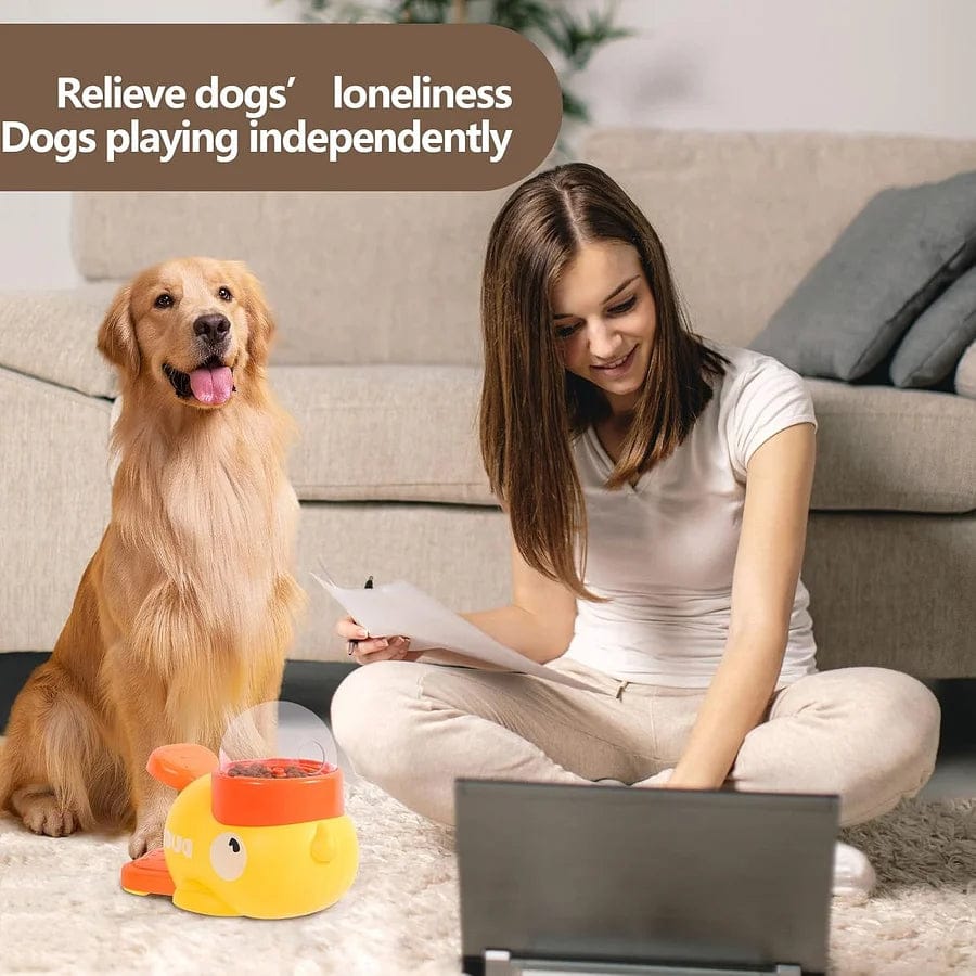 Dog Interactive Puzzle Feeder Toy – Duck Treat Dispenser & Slow Feeder