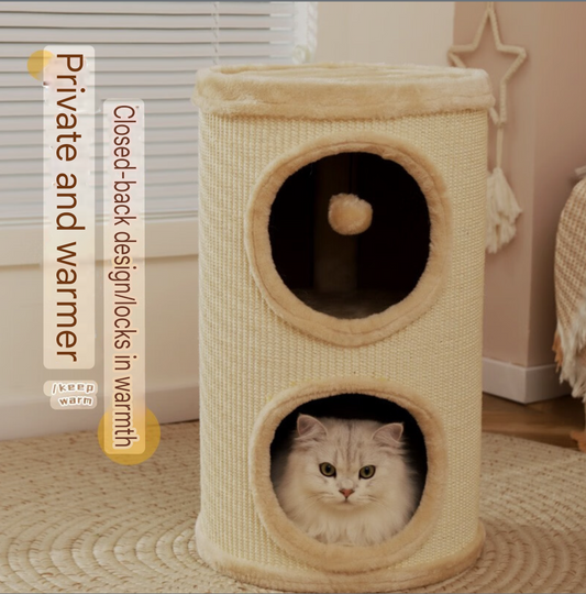 3-in-1 Cozy Cat Cave Bed – Multi-Cat Hideaway & Sleeping House