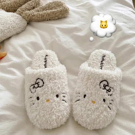KT Fans Plush Slippers–Cozy,Non-Slip Indoor Shoes for Women