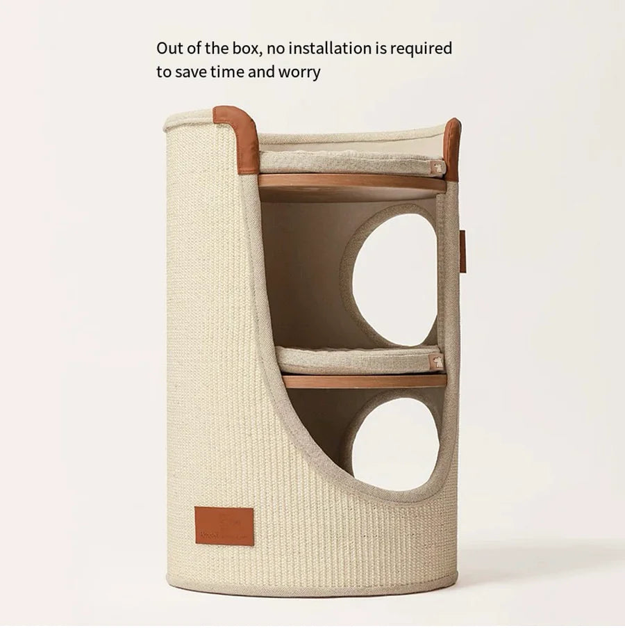 Sisal Bucket Cat Scratching Board – 2-in-1 Round Bed & Furniture Protector
