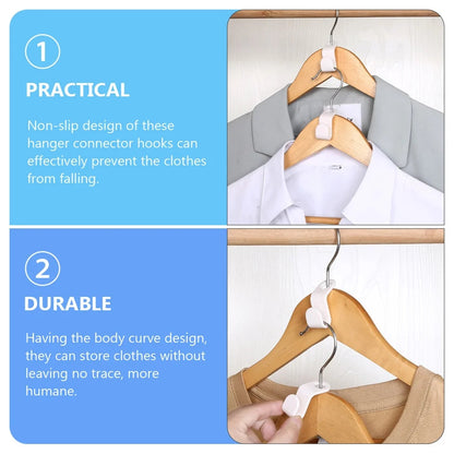 40 Pcs Clothes Hanger Connecting Hooks