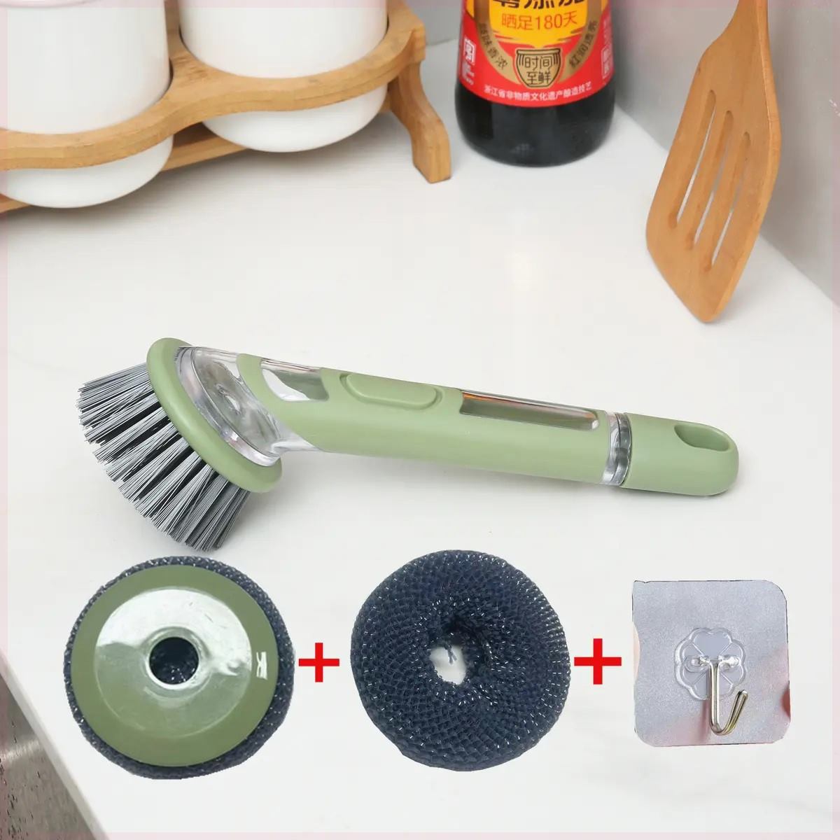 Long Handled Liquid Washing Pot Brush