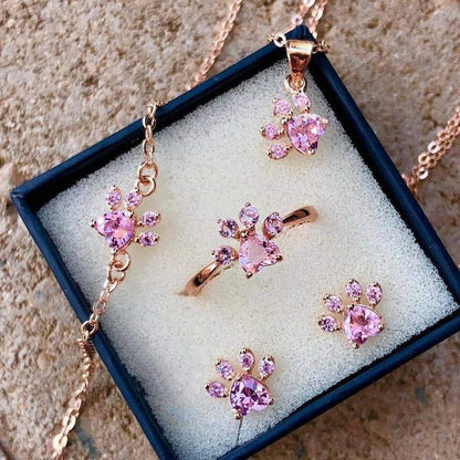 Cat Paws Rose Gold Jewelry