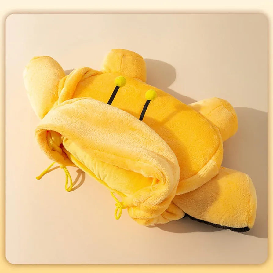 Pet Carrier Bag Bee Hoodie Shape