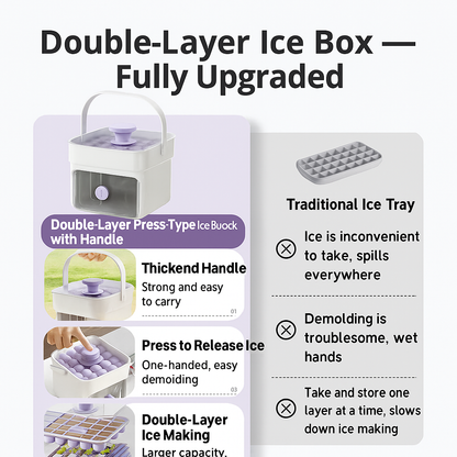 Press & Pop Ice Cube Tray