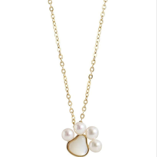 Beautiful Paw Pearl Necklace