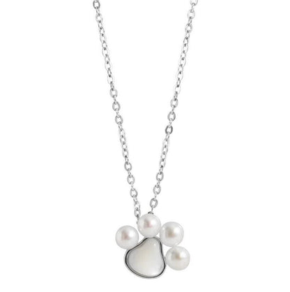 Beautiful Paw Pearl Necklace