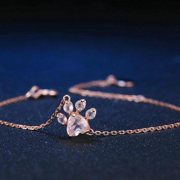 Cat Paws Rose Gold Bracelet