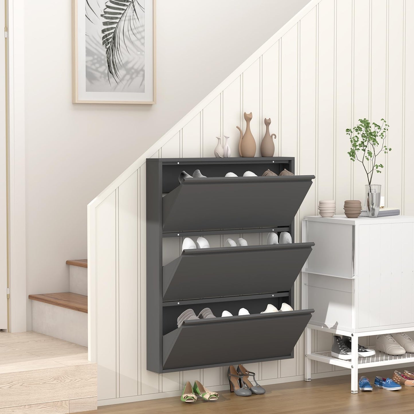 Shoe Cabinet with Drawers