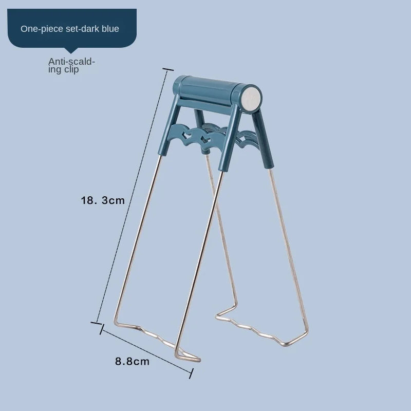 Multi-functional Utensil Clip for Kitchen, Anti-scalding and Non-Slip Dish Clamp with Steam Tool Slot - N24