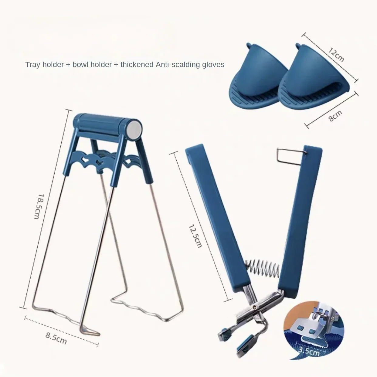 Multi-functional Utensil Clip for Kitchen, Anti-scalding and Non-Slip Dish Clamp with Steam Tool Slot - N24