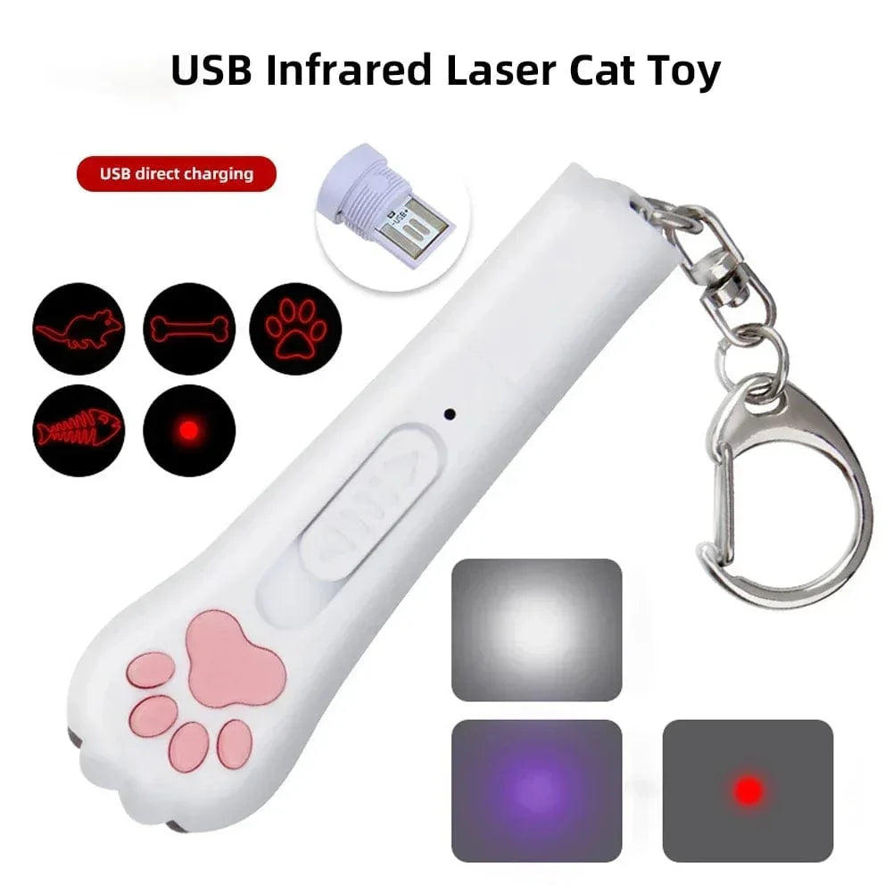 Multi-functional Laser Cat Paw Keychain