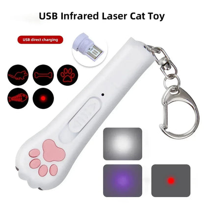 Multi-functional Laser Cat Paw Keychain