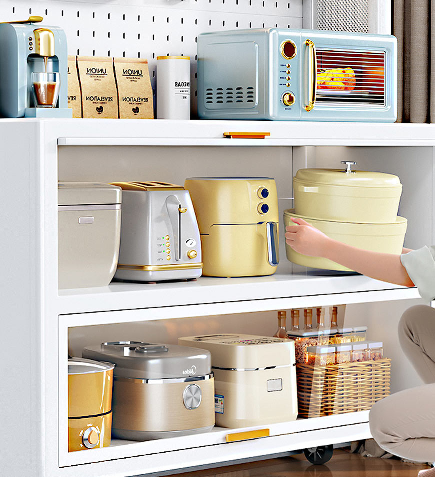 Kitchen Metal Pantry Storage Cabinet