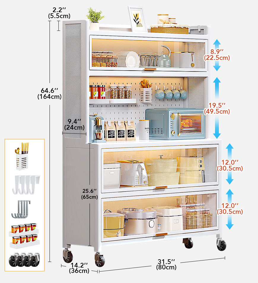 Kitchen Metal Pantry Storage Cabinet