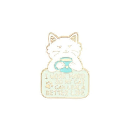 Life is Better with Cats Enamel Pins