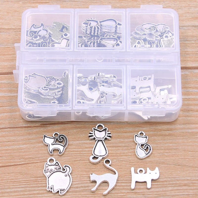 60Pcs Cat Pendant Kit Box