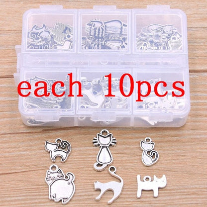 60Pcs Cat Pendant Kit Box