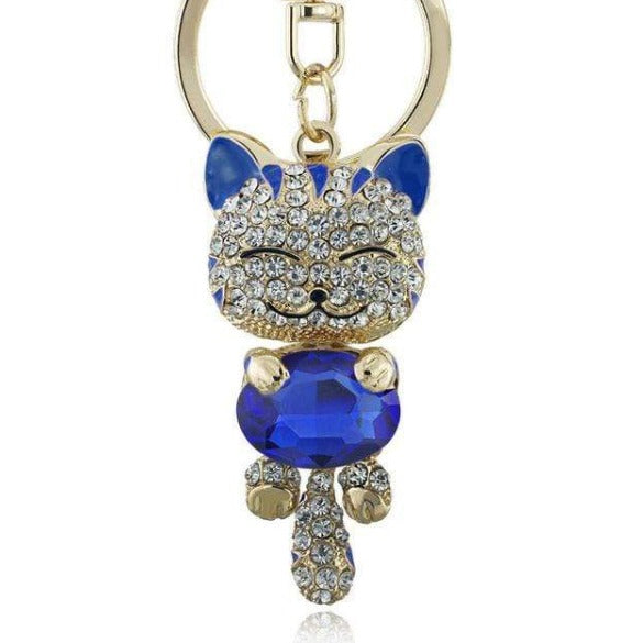 Lucky Smiling Pretty Kitty Keychain