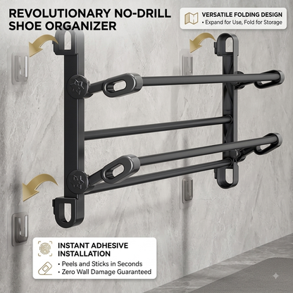 Wall-Mounted Foldable Shoe Rack