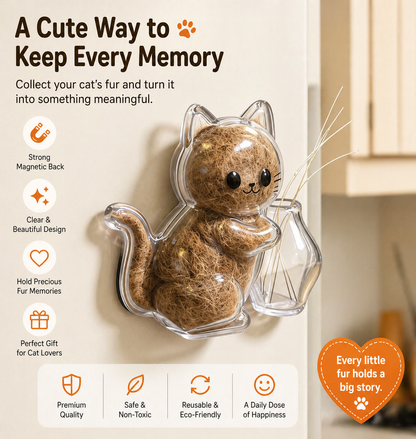 Cat Whisker & Fur Keepsake Fridge Magnet