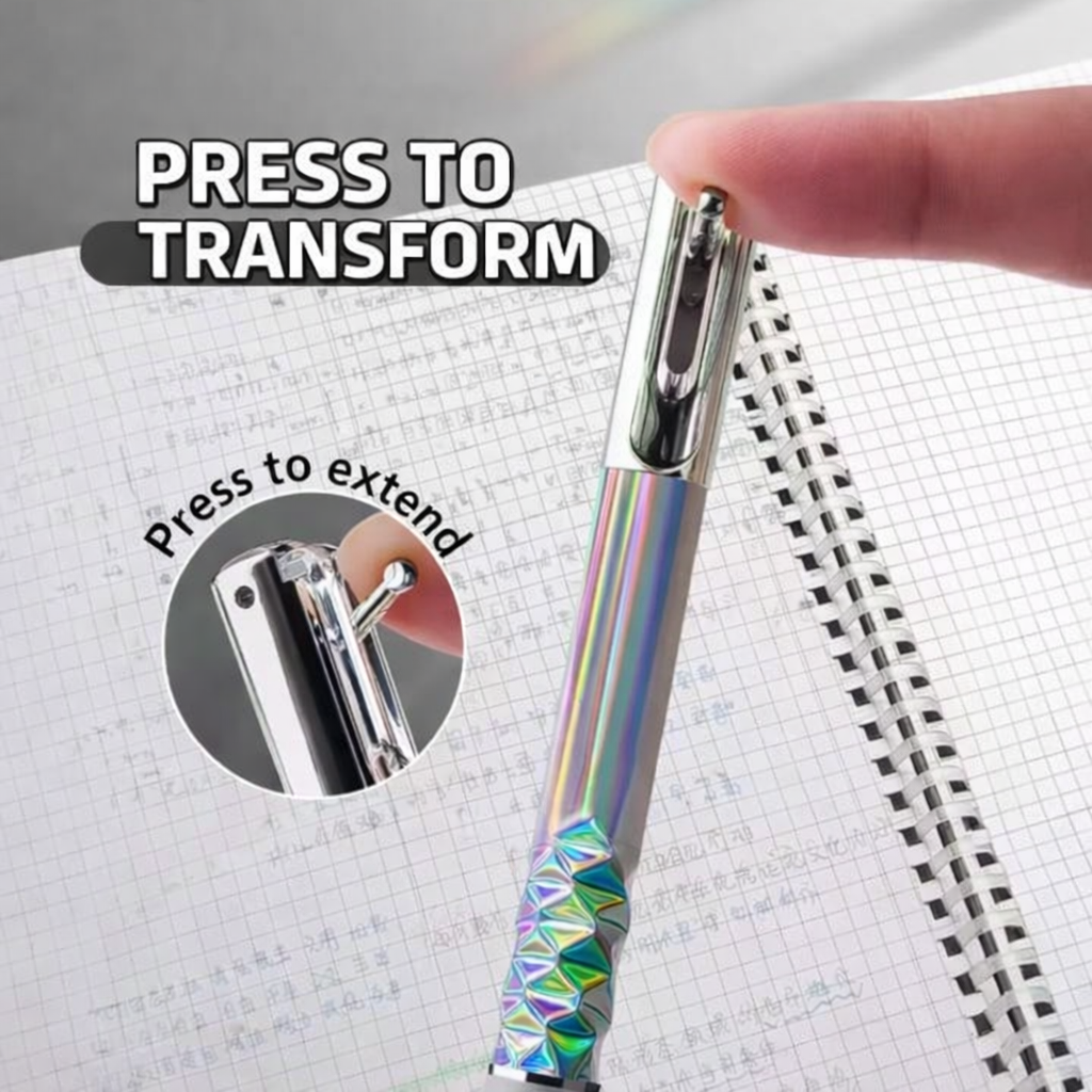Magnetic Shape - Shifting Fidget Pen - Geometric Stress Relief Toy & Writing Pen