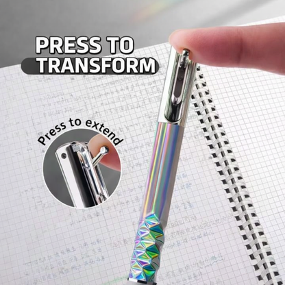 Magnetic Shape - Shifting Fidget Pen - Geometric Stress Relief Toy & Writing Pen