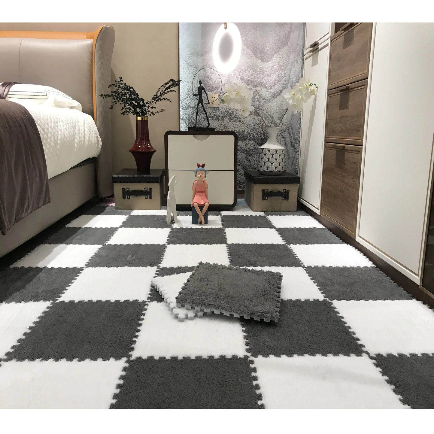 20 Pieces Plush Puzzle Foam Floor Mat