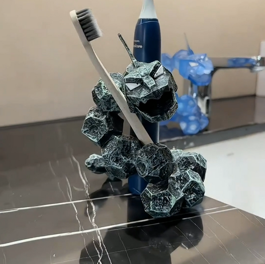 Pokemon Onix Toothbrush Holder - Crystal Rock Snake Bathroom Organizer