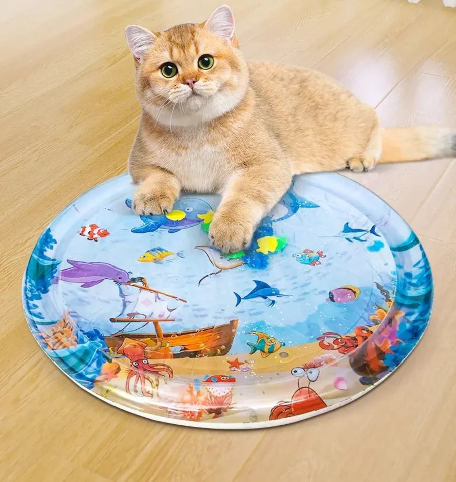Cat water play mat cat water bed