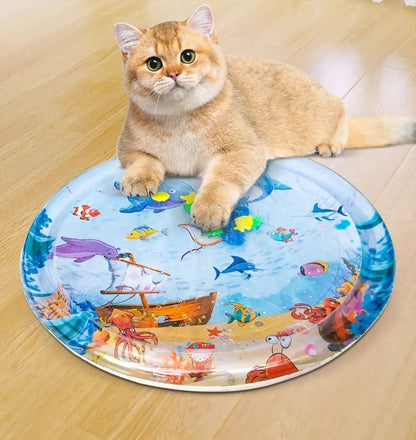 Cat water play mat cat water bed
