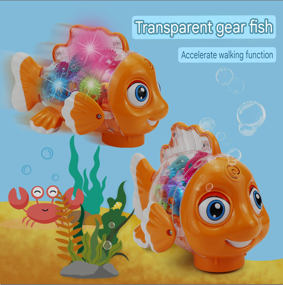 LumiGlow™ Transparent Sound & Light Fish Toy