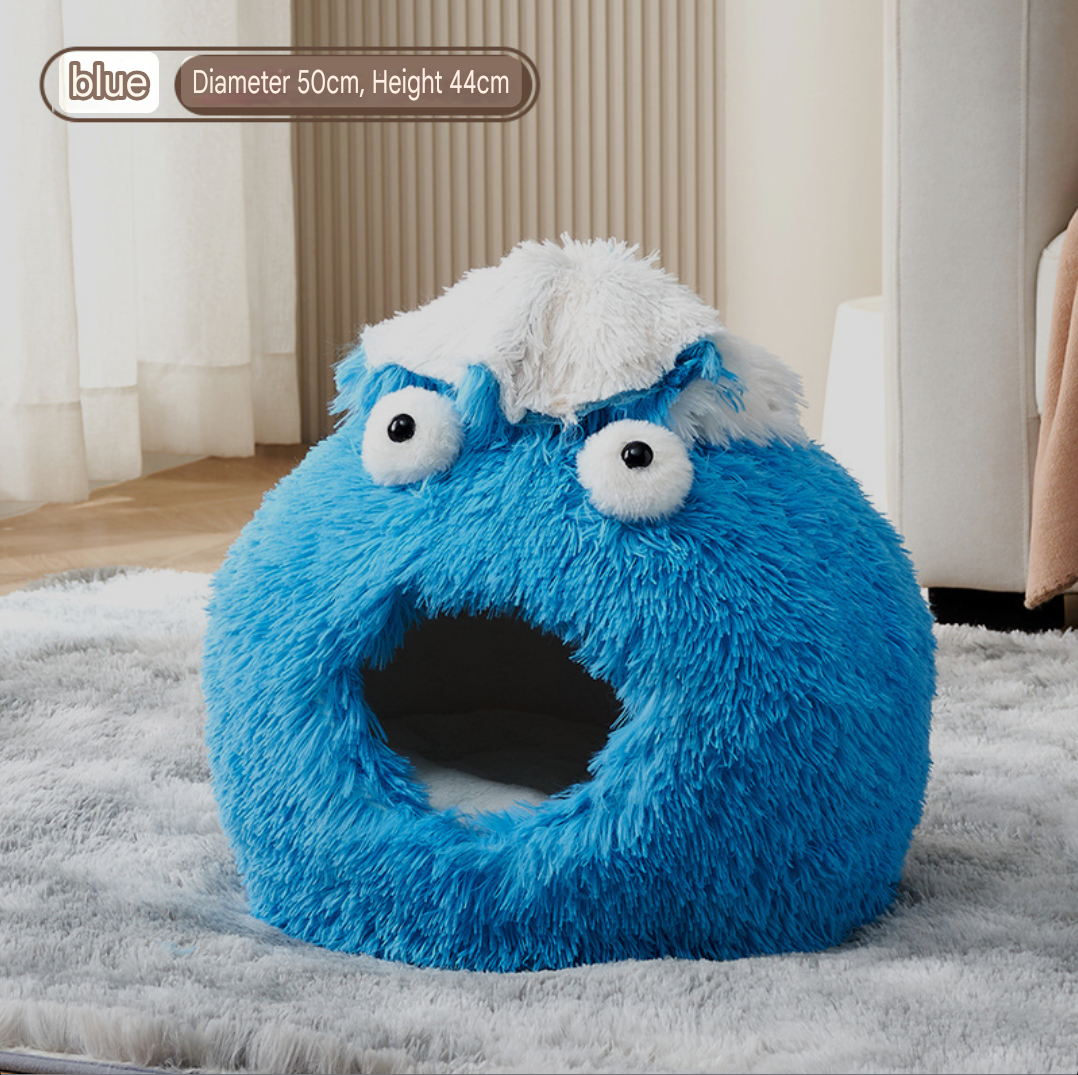 Cozy Cat Cave Bed – Plush Indoor Sleeping House