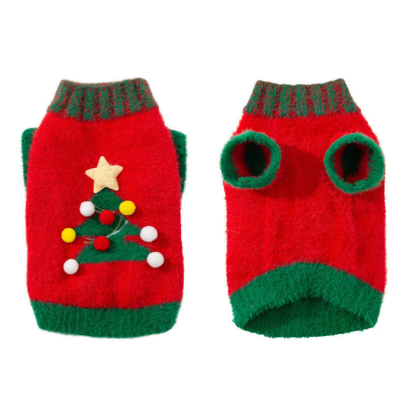 Christmas pattern Cat and dog sweater