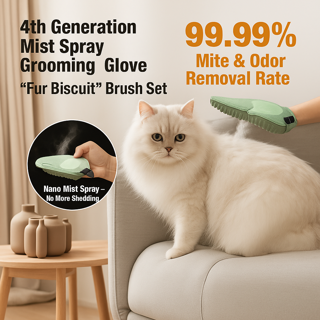 3 in 1 Cat Grooming Spray Glove