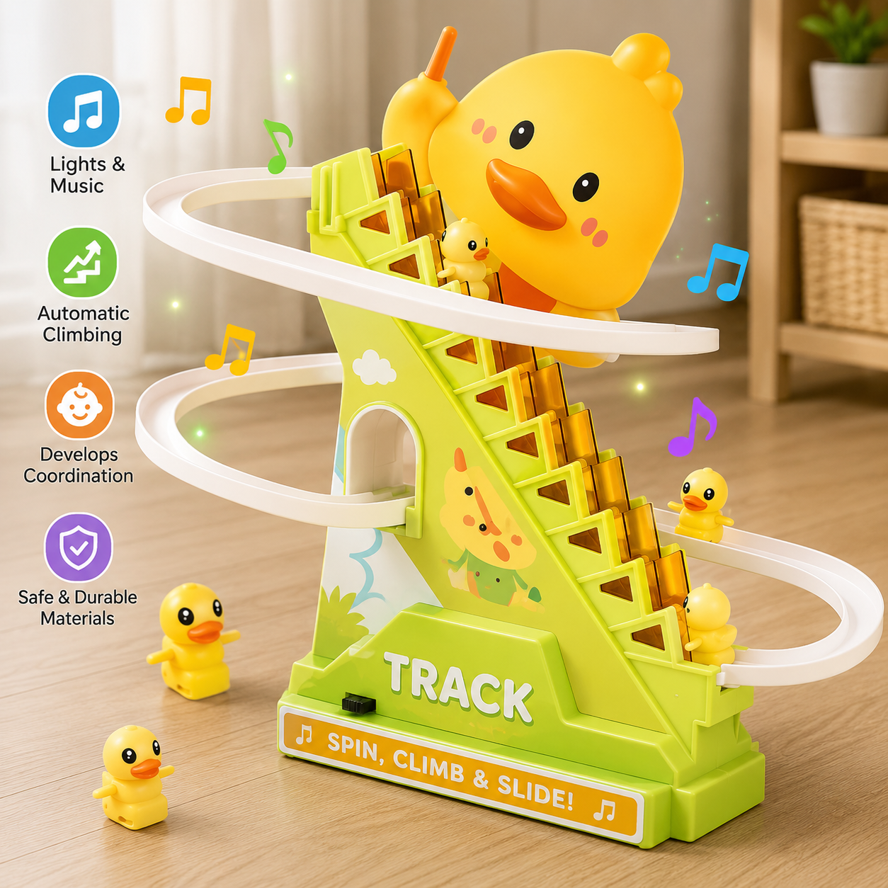 Duck Climbing Staircase Toy for Babies