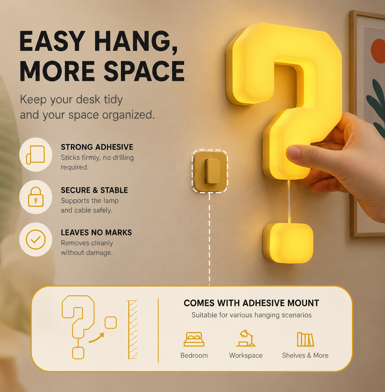 Question Mark LED Night Light
