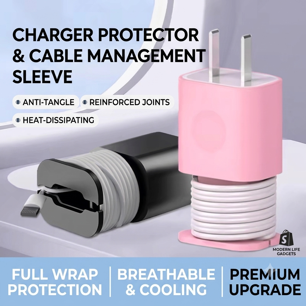 Silicone Charger Cable Protector & Organizer