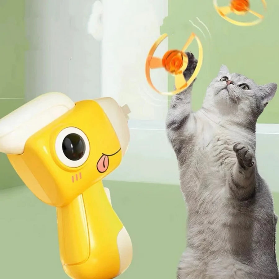 Flying Disc Launcher Toy For Cat