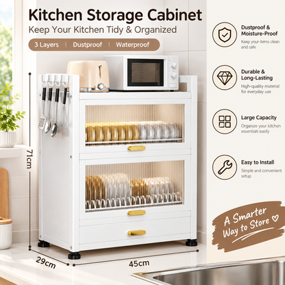 Multi-Function Kitchen Dish Storage Cabinet