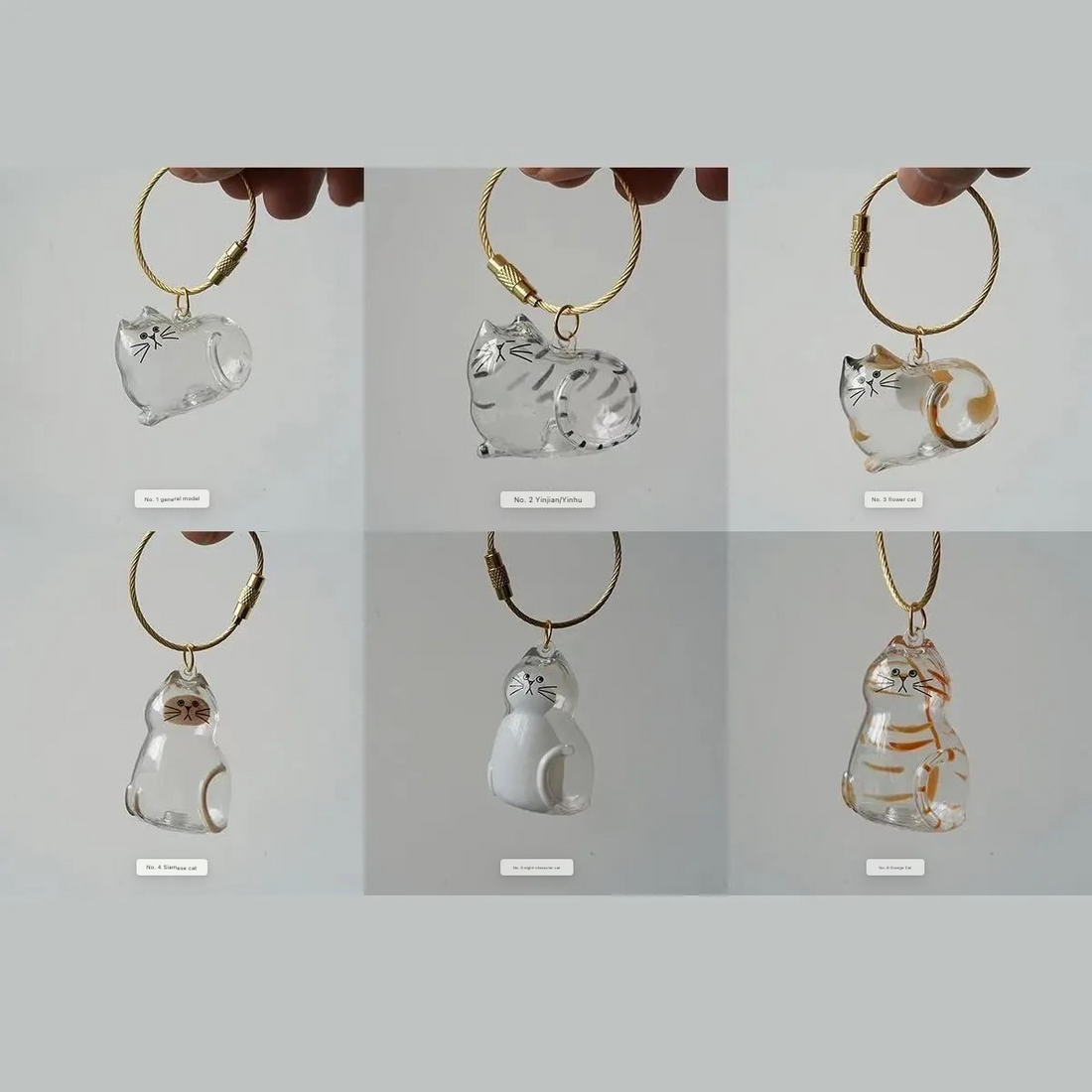 Cat Hair Keepsake Capsule Pendant Keychain