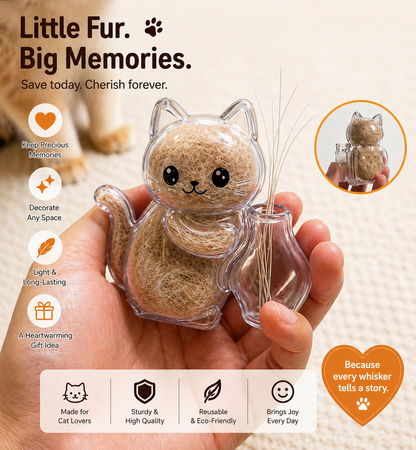 Cat Whisker & Fur Keepsake Fridge Magnet