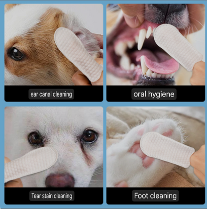 3D Pearl Texture Disposable Finger Toothbrush Sleeves – Double-Sided, No-Rinse Cleaning Pads