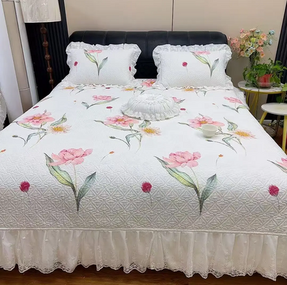 Fairy-Style Quilted Non-Slip Bed Cover