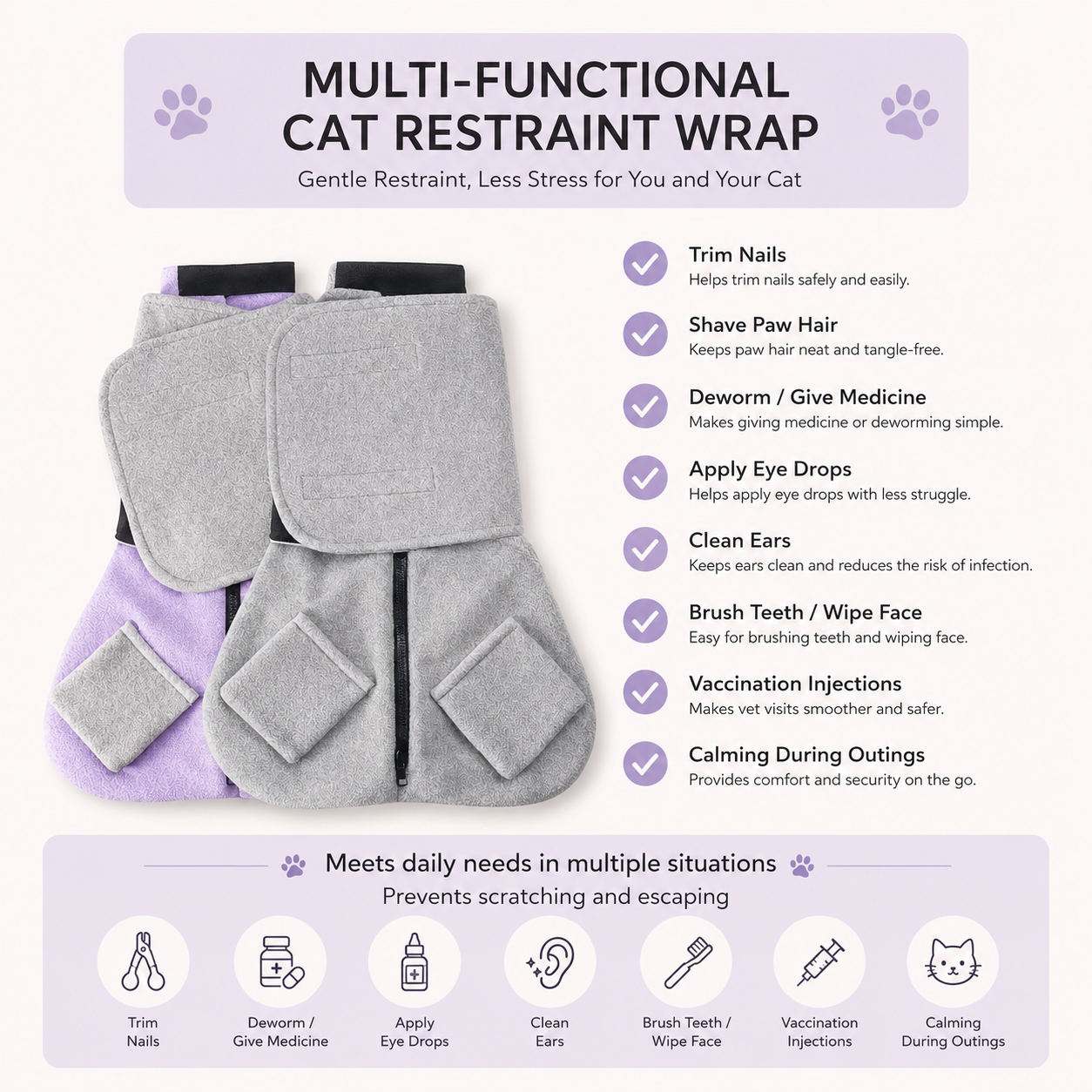 Pro Kitten Wrap – Stress-Free Comfort for Pets