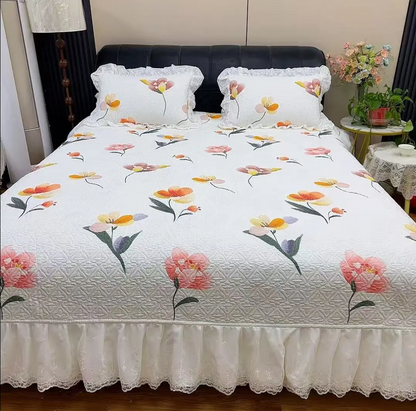 Fairy-Style Quilted Non-Slip Bed Cover