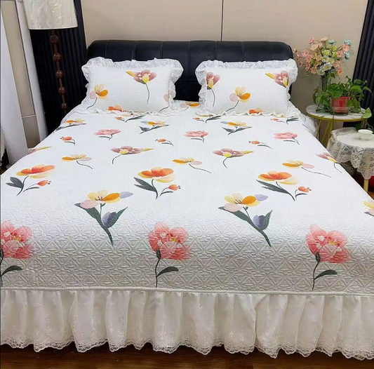 Fairy-Style Quilted Non-Slip Bed Cover